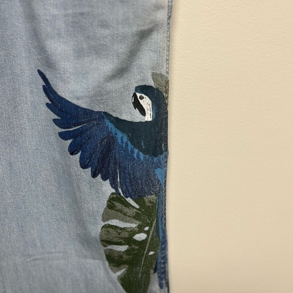 Levi’s X FARM RIO- Denim Jumpsuit with Parrot Print - Picture 8 of 11